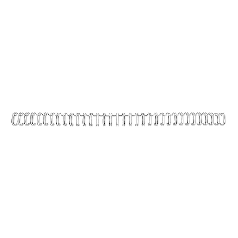 M-Bind Double Wire Bind 2:1 A4 - 1/4"(6.9mm) X 23 Loops, 100pcs/box, Silver